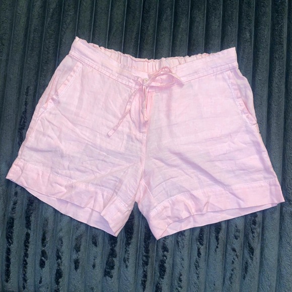 NWOT Tommy Bahama Pink 100% Linen Drawstring Shorts Womens XS Relax Summer Beach - Picture 3 of 9